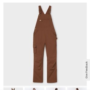 Duluth Trading Bib Overalls RUST Color